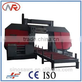 GZ42100 China Double Column Hydraulic Horizontal Band saw machine wood splitter