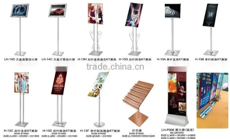 LED display stand sign/Stainless steels floor stand/Light Emitting Diode pop board_advertising stand signs