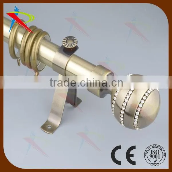 decorative plated bronze iron curtain pole