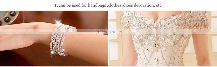 Wholesale 4 row rhinestone chain for shoes boots decoration