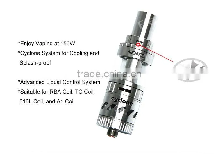 Huge Vapor Authentic Sense Cyclone Tank with Cooling System 150W Sub Ohm Tank In Stock from Elego