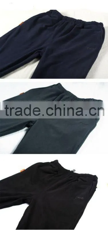 Casual warm 100% cotton long pants for men