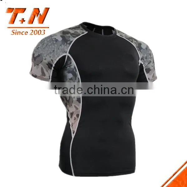Custom Sublimated Men Short Sleeve Body Tight Rash Guard