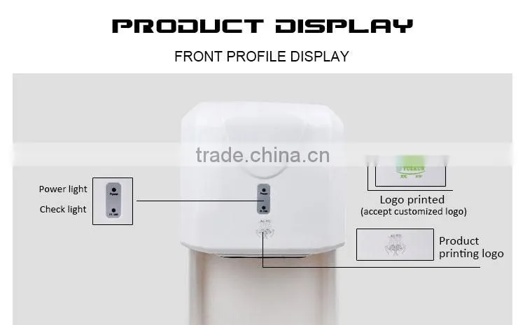 Factory wholesale CE CCC ROHS high quality 850W automatic hand dryer toilet wall mounted YK6901