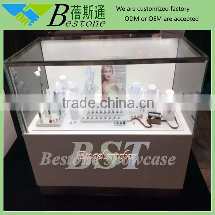Beauty top glass display cabinet for bi joux