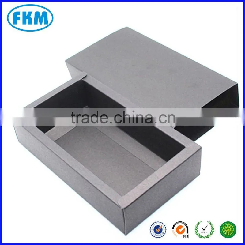 Custom black Kraft Paper Boxes Gift Craft Box Drawer Style Handmade Packaging Jewelry