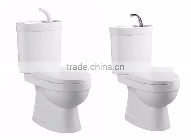 Two-Piece New Toilet Tap Basin WC Pan S Trap Eco-friendly Water Saving Toilet for Small Space WC-8003H