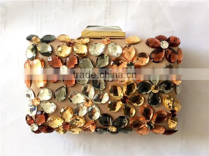 Factory price lady sexy Vogue clutch bag embellished