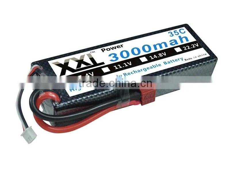 High-Rate Battery 3000mAh 7.4V for airplane and boat models