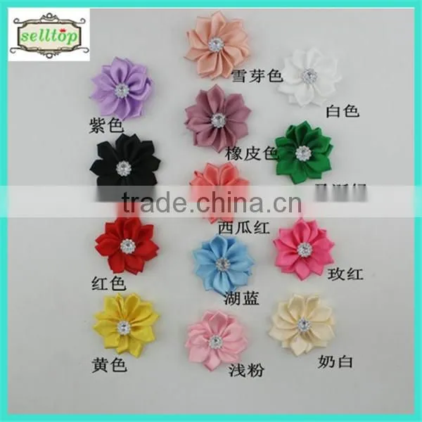 Cheaper hot sale 6cm make ribbon flowers