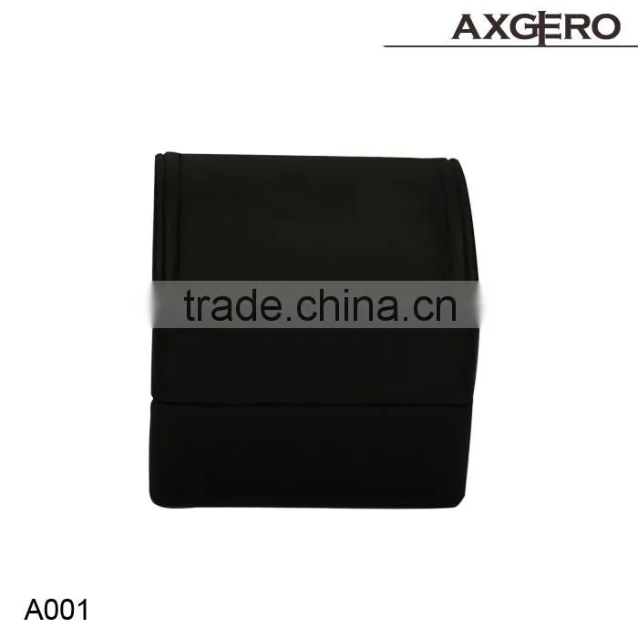 2016 Custom logo Black luxury leather watch box