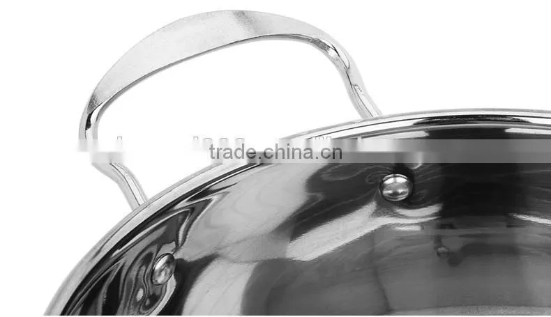 stainless steel Belly soup pot with glass lid/ Casserole set/ cooking stock pots