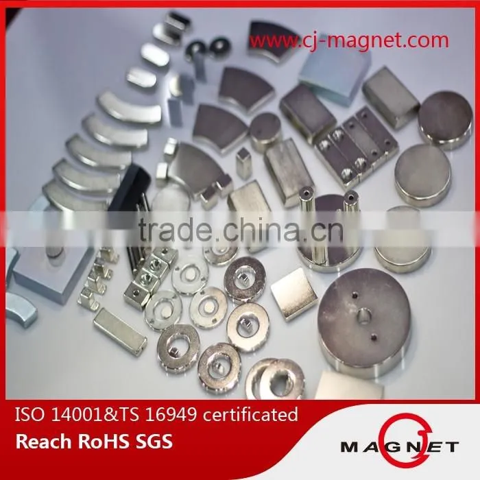 low speed generator customized shape sintered neodymium magnet certificated by ISO14001, ISO9001, ISO/TS16949