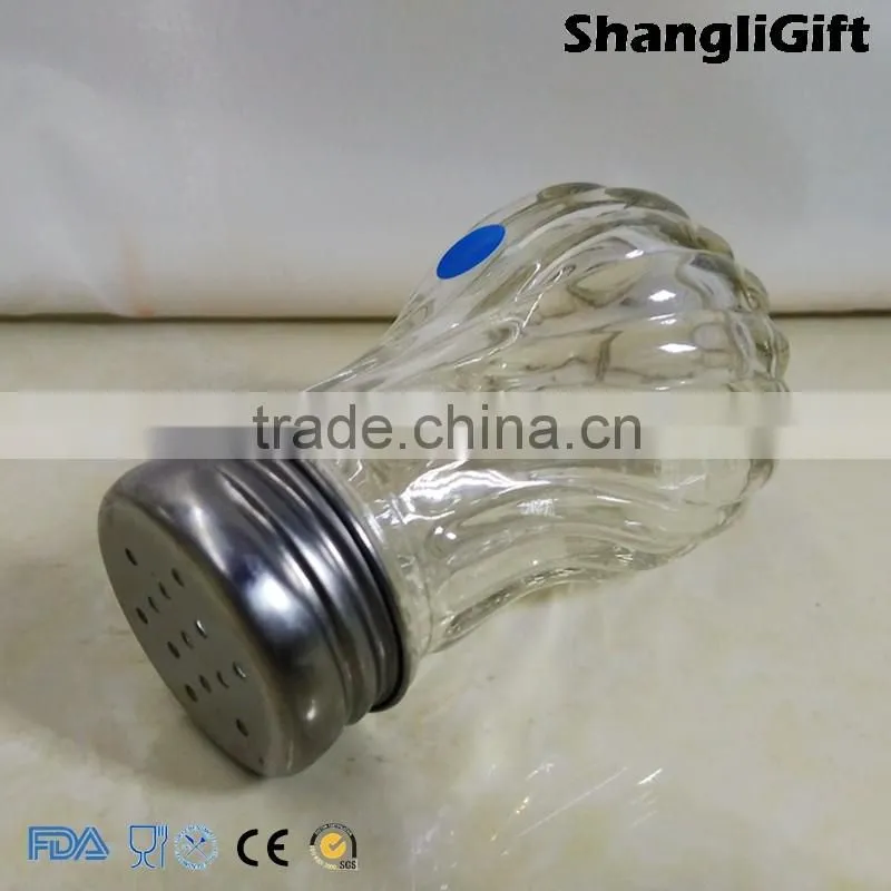 50ml Ribbed Spice Bottles Pepper Grinder Glass Bottle