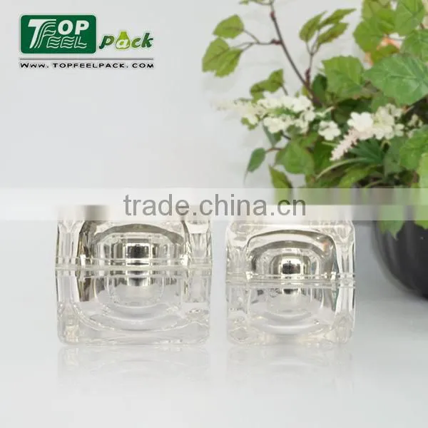 2015 Hot Sale Luxury 15ml 30ml Gold Acrylic Empty Cosmetic Bottle