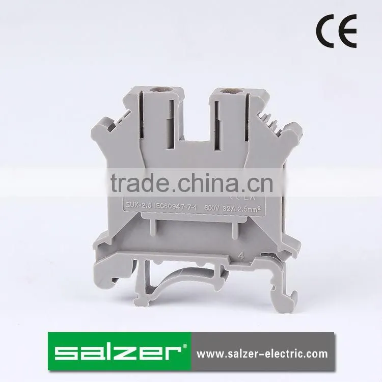 Salzer CE Approved SUK-2.5 plastic terminal block screw type