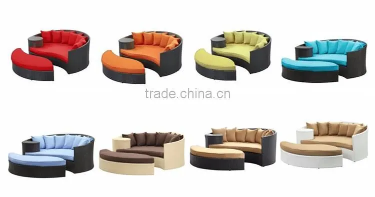 Rattan Daybed With Canopy Cheap Outdoor Waterproof Round Patio Antique Bamboo Indoor Daybed