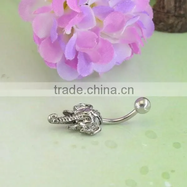 BR01819 China manufacturer surgical steel free samples animal elephant navel piercing