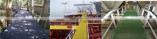 transparent fiberglass grp molded grating floor plateform walkway