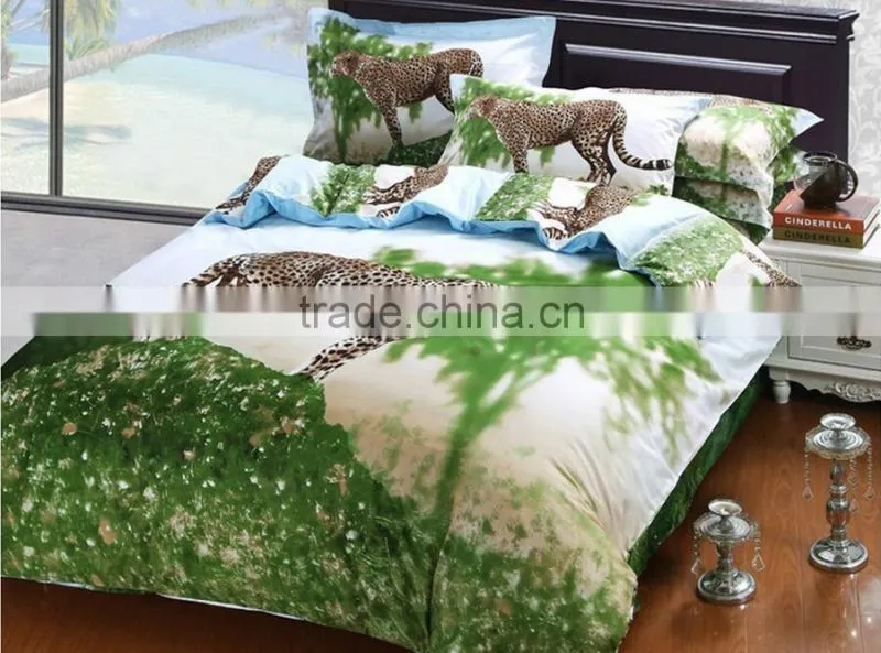 High Quality 100% Cotton Custom 3D animal Printing Bed Set