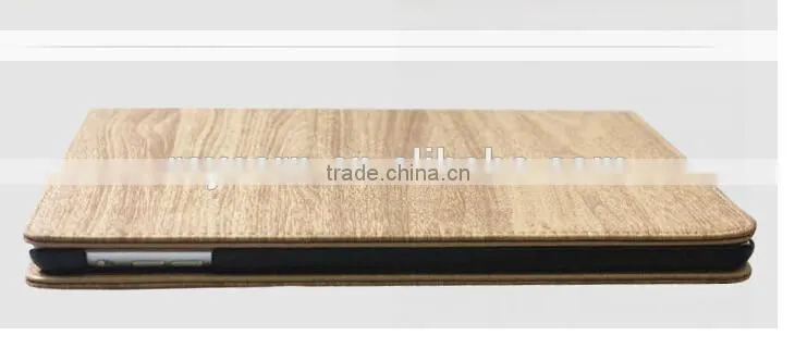 Best Selling Item Tablet Case With Wooded Grain PU Cover For iPad