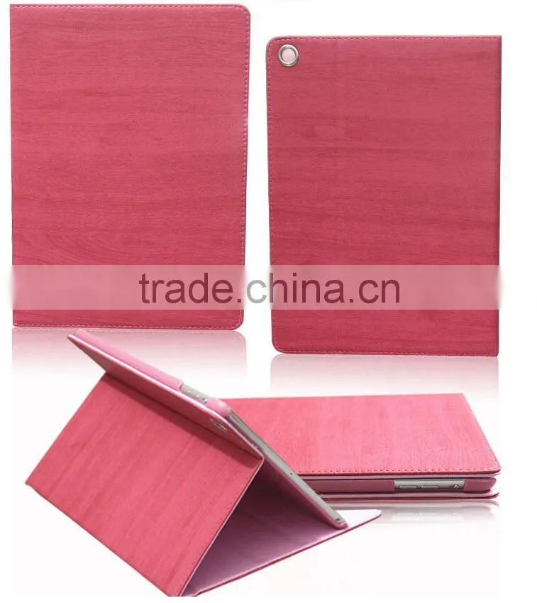 Best Selling Item Tablet Case With Wooded Grain PU Cover For iPad