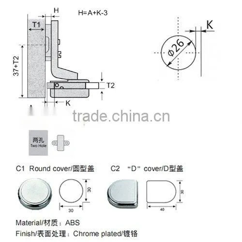 Slide-on hinges
