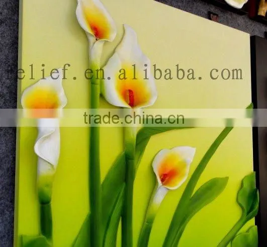 White calla flower art painting