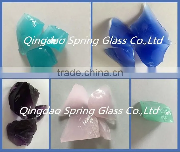 transparent colored clear glass rocks OEM