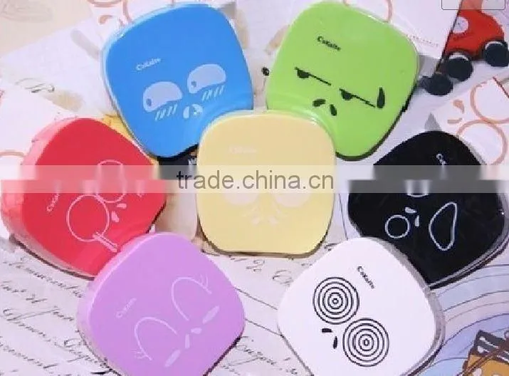 Square style colored cute contact lens case Kitty lens case