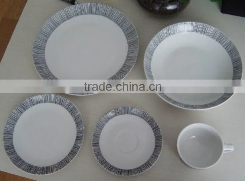 Catering royal white porcelain dinnerware sets