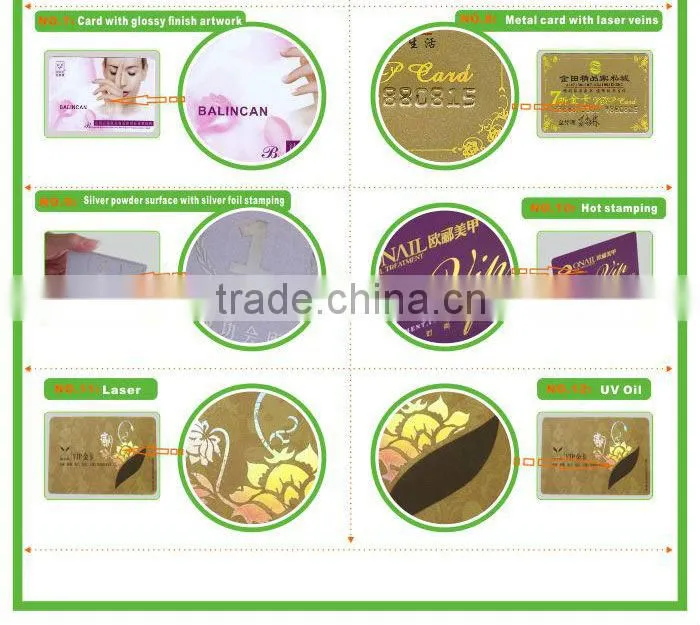 Customized design transparent visiting card