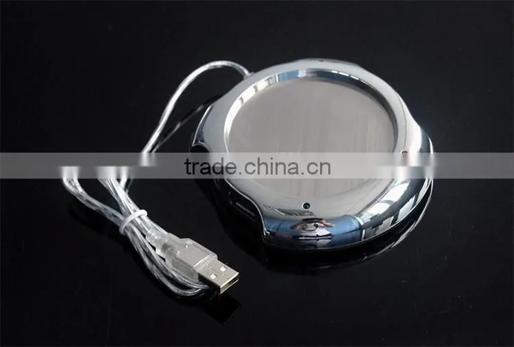 Electroplate shiny usb hub cup/mug warmer with usb hub