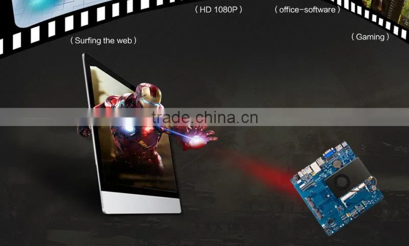 High Quality 2016 New All In One Motherboard Mini Motherboard Optional 4th 4010U i3 i5 i7 HTPC VGA, 4*USB,Support Win7/WIN8/W10