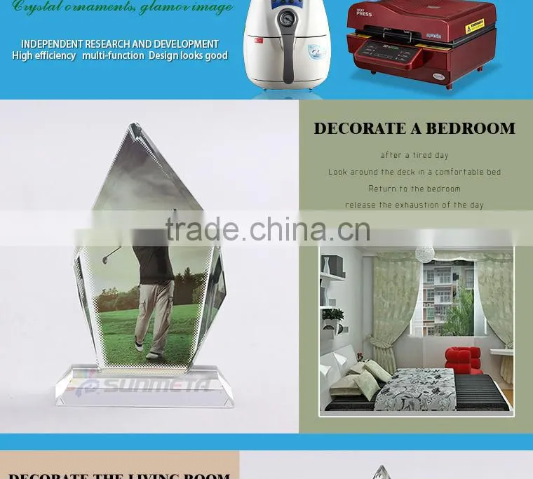 digital photo frame sublimation printing crystal picture crystal photo frame