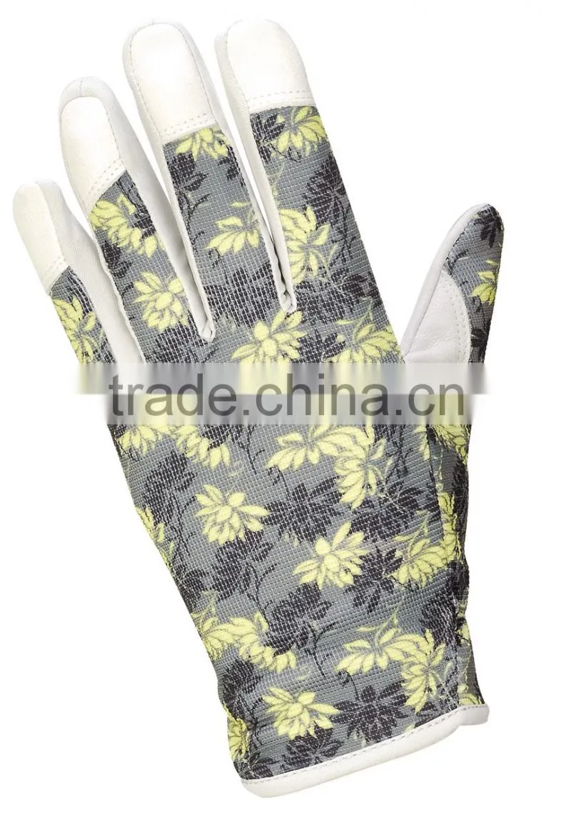 Synthetic Leather Palm, Garden gloves, microfiber glove, women's garden gloves