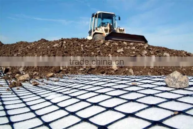 high strength tensile pvc coating polyester biaxial geogrid
