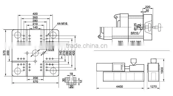 injection machine plastic for pe pp pvc pet ps