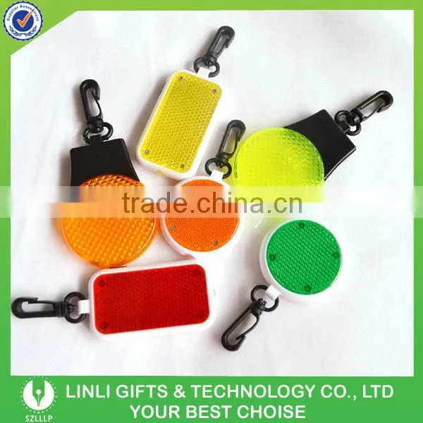 Customized Logo Keychain Reflector Flashing In The Dark