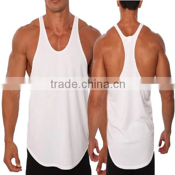 Sexy men stringer wholesale plain white tank top (YCT-C0311)