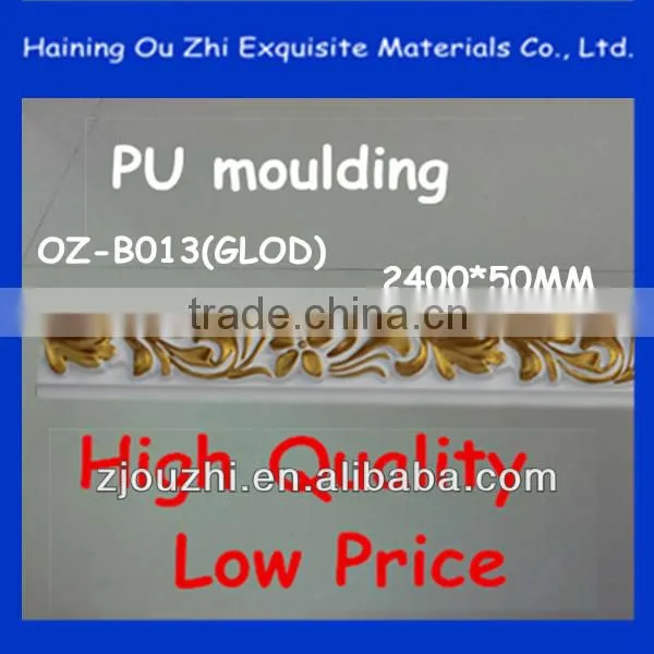 2014 hot sale waterproof pu cornice mouldings for wall decoration