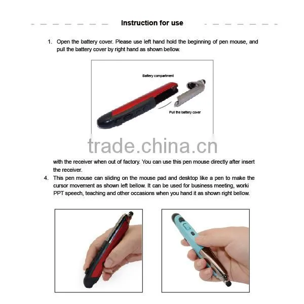 Hot Selling New Version 2.4G USB Wireless Optical Red Laser Pointer Presentation Presenter