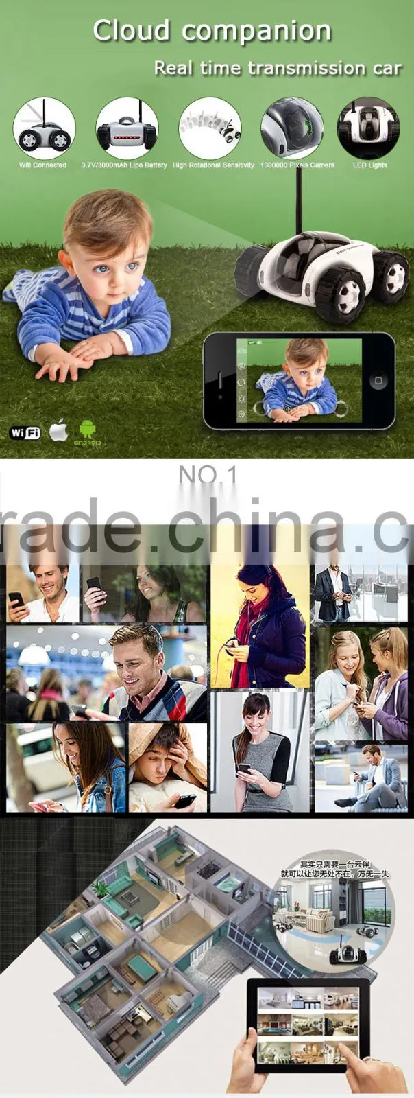 New wifi controlled spy tank with camera android app controlled toys