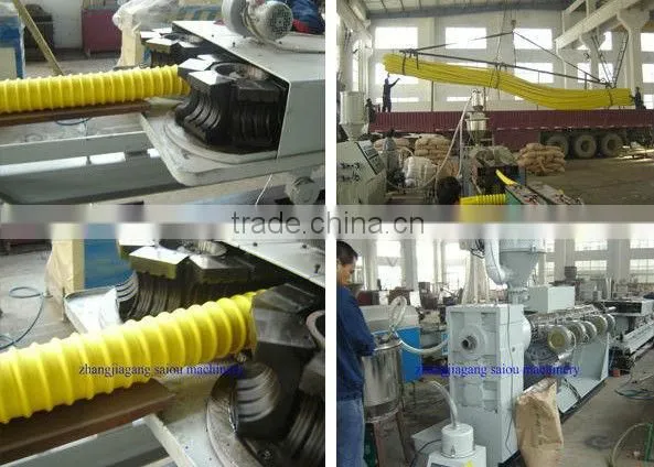 Hot 2013 PE corrugated pipe extrusion line