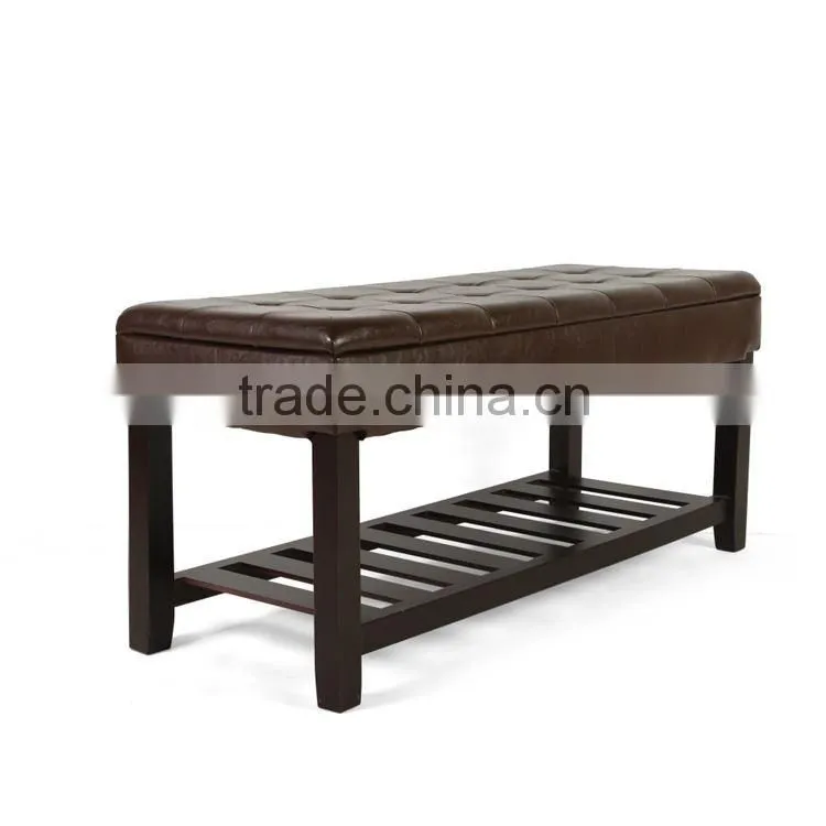 fancy clean wooden long collapsible KD bench chair stool