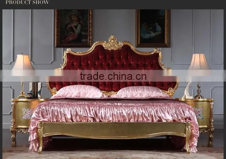 luxury classic bedroom furniture -leaf filding bed