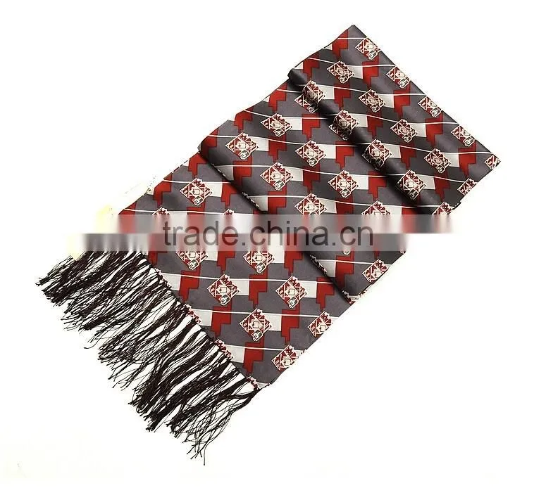 Luxury 100% silk long men scarves customize any design mens scarf