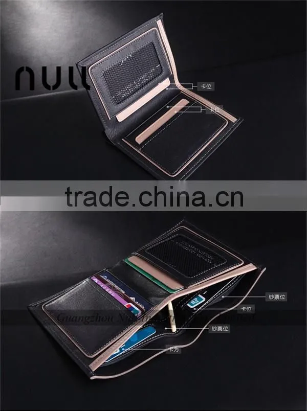 durable inner design fashion bilfold handmade wallet brand wallet for men