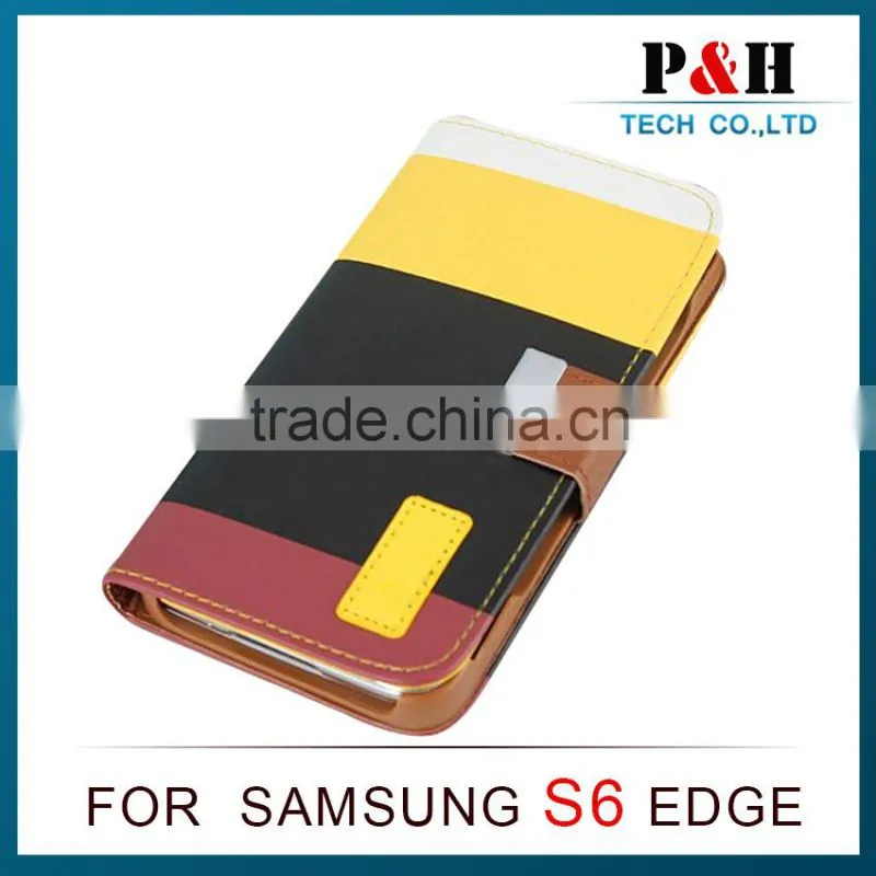 High qulity with cheap price Eco-friendly leather case for samsung galaxy s6 leather case