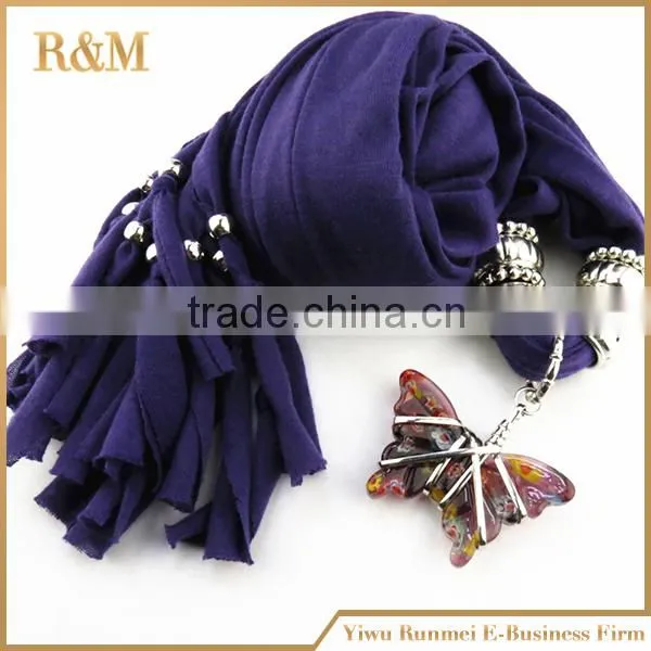 Factory supplier newest custom design jewelry pendant scarf with good offer